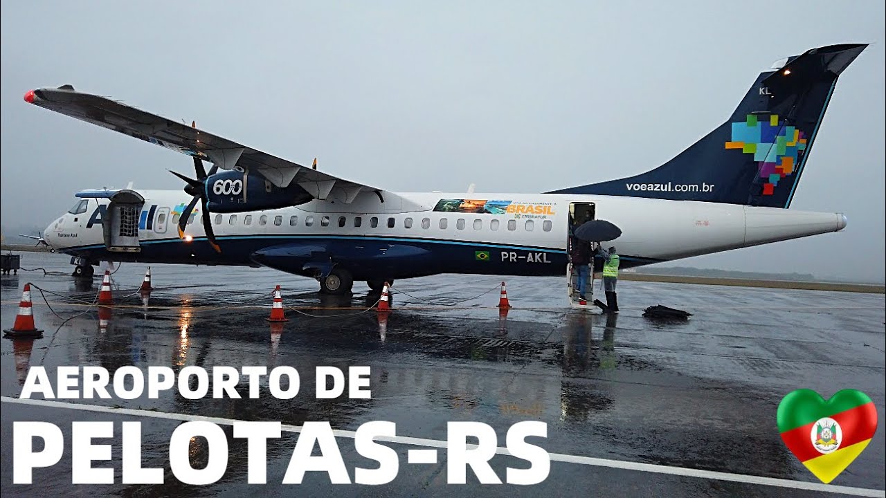AEROPORTO DE PELOTAS-RS   VOANDO PARA PORTO ALEGRE-RS COM O ATR 72-600 DA AZUL LINHAS AEREAS