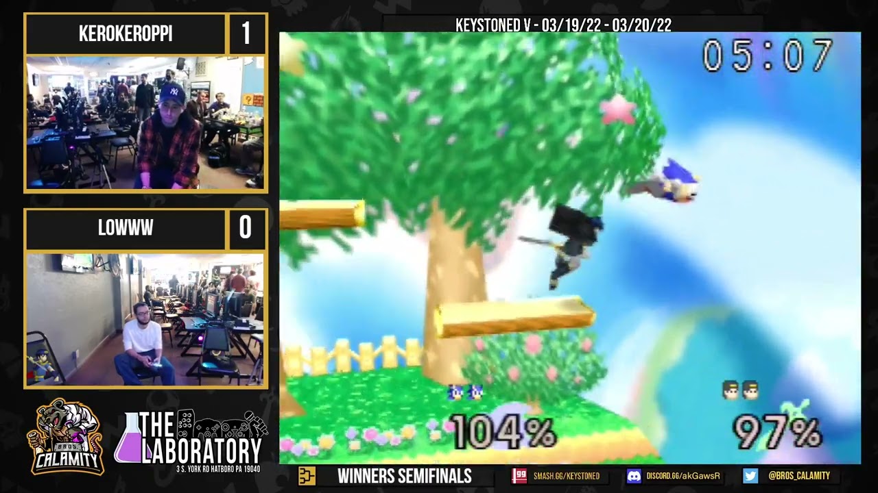 Keystoned V  KeroKeroppi Sonic, Falco vs Lowww Marth  Winners Semifinals   Super Smash Bros  Remix S