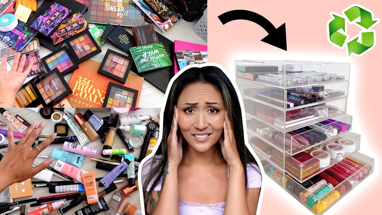 VOLLEDIGE MAKE UP STASH OPRUIMEN & UITZOEKEN 2021 ♻️😱 ShelingBeauty