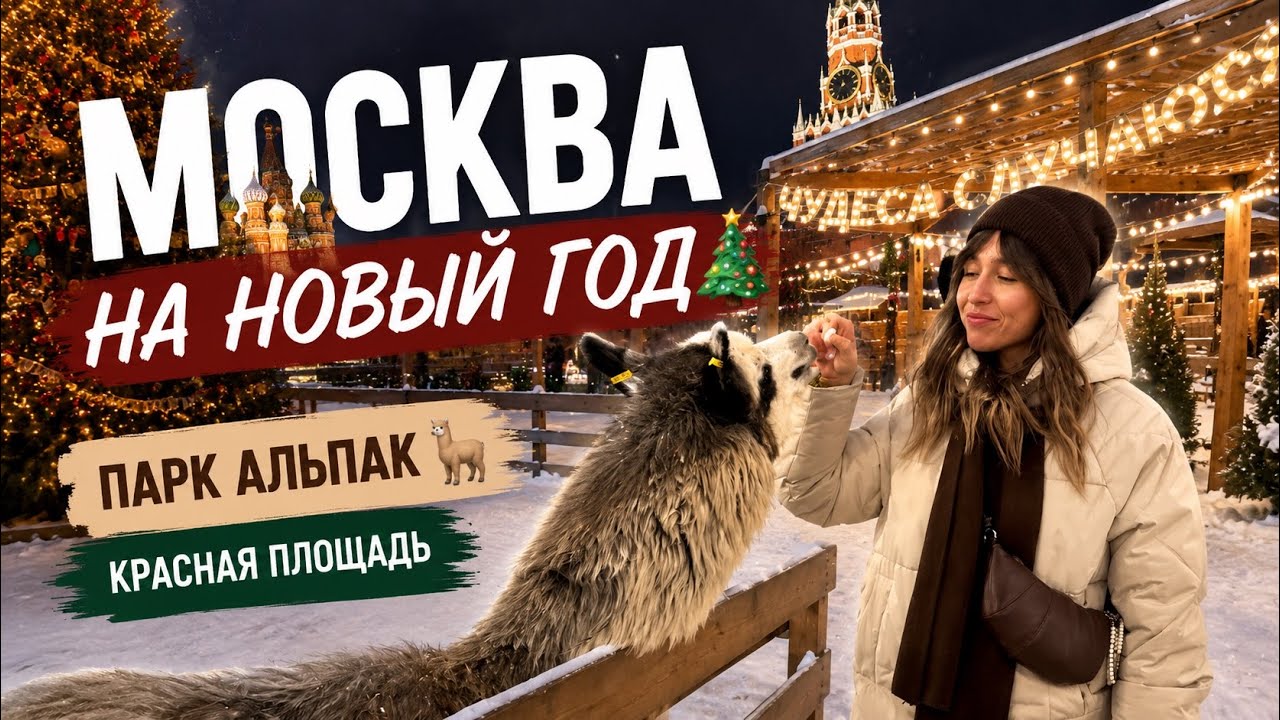 Новогодняя Москва 🎄 Парк Альпак | Красная площадь ✨💫