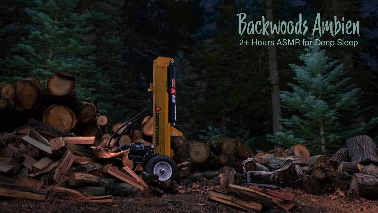 Backwoods Ambien 🌲 | 2+ Hours of Log Splitting ASMR for Deep Sleep & Relaxation