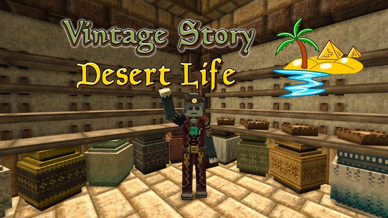 Vintage Story Desert Life Ep 294: Finishing and Detailing the Temple Cellar