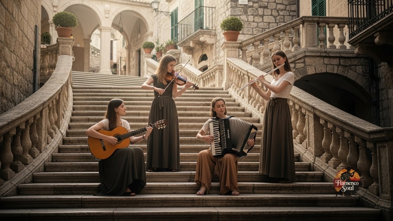 Relax & Focus with Flamenco Fusion (Live) | Guitar, Violin, Accordion & Flute