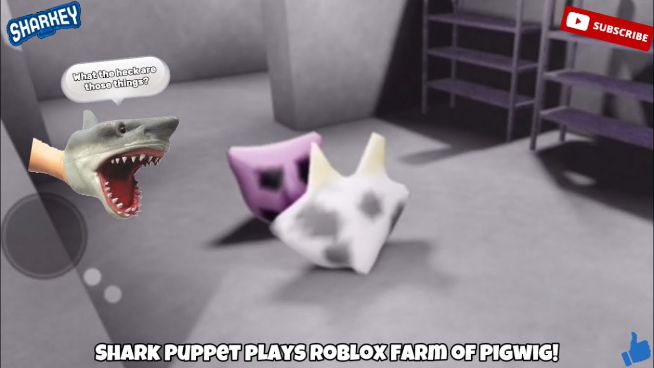 Shark Puppet plays Roblox Farm of Pigwig!