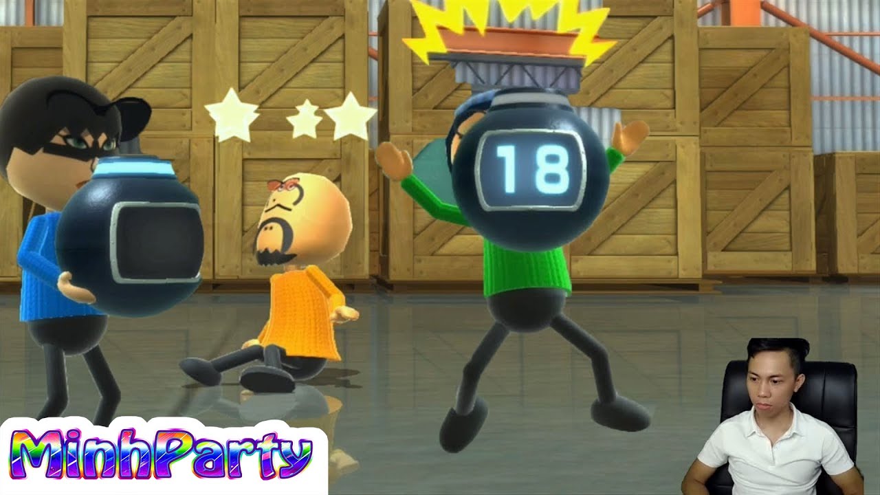 Wii Party U Minigames Gameplay Dojo Domination Cat Woman Gameplay @MINH PARTY U