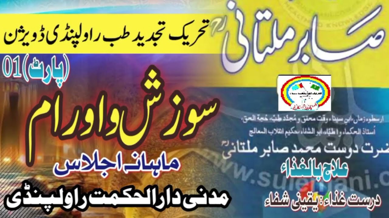 سوزش واورام (پار ٹ 01) / Hkm. Col. Khalid Mahmood / تحریک تجدید طب راولپنڈی