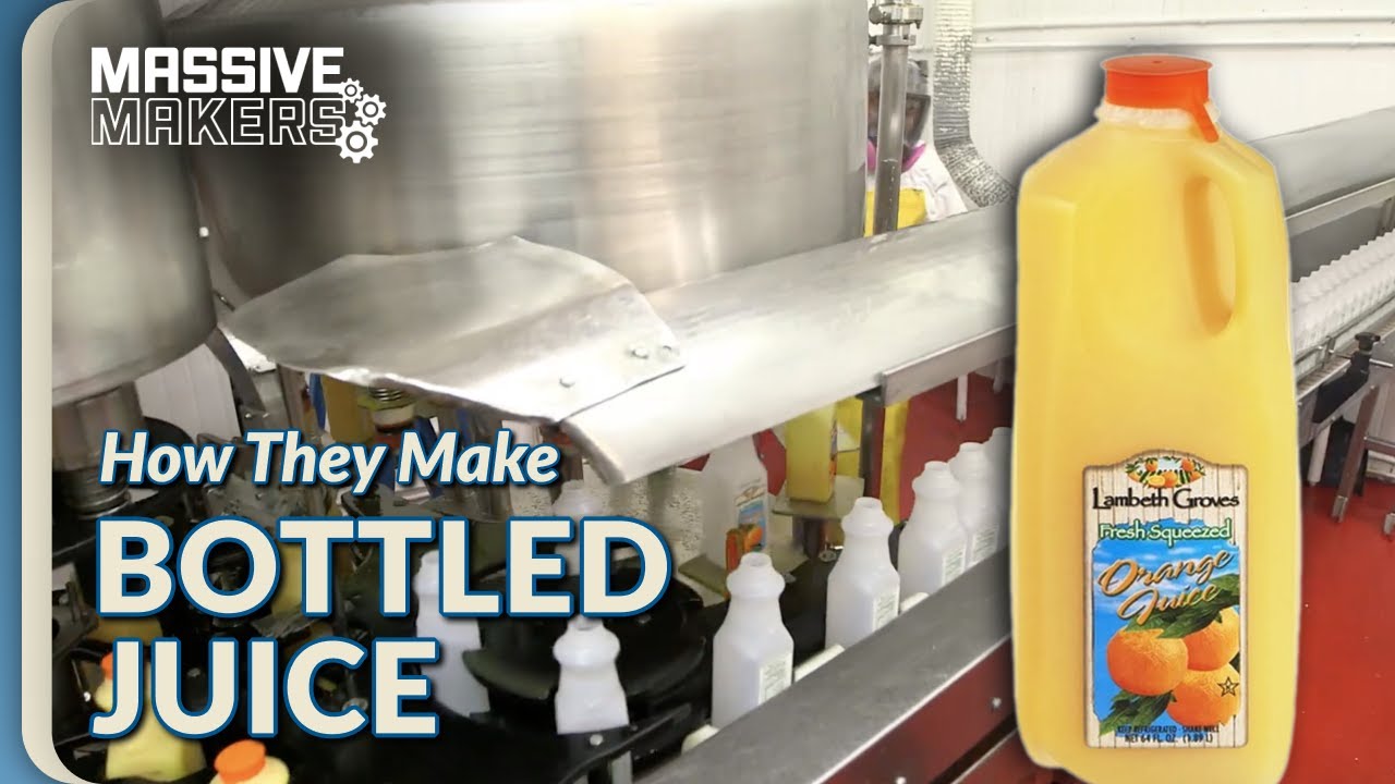 Inside the Orange Juice Bottling Process | Food Factory