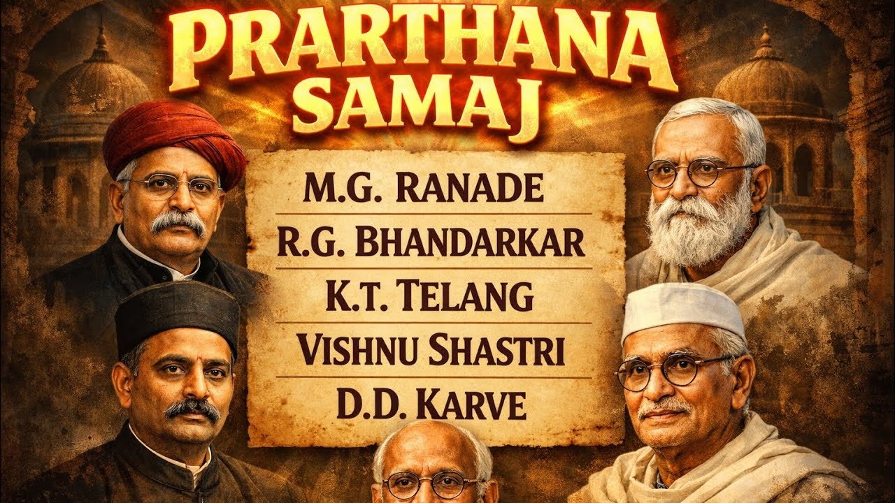 Prarthana Samaj History | M G Ranade | R G Bhandarkar | K T Telang | Vishnu Shastri | D D Karve 
