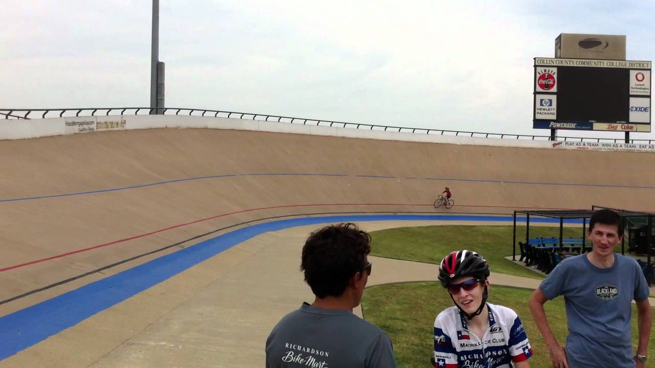 Scott at the track - no brakes, no gears.