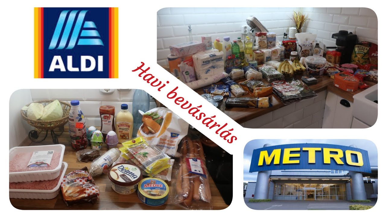 Havi nagy bevásárlás és menü ötletek 5 fős családunknak 2023 október/ Aldi, Metro haul