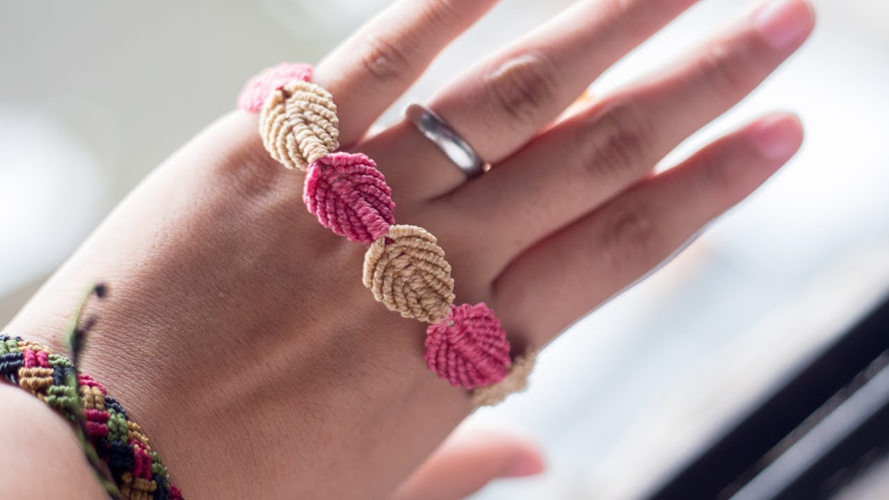 How to make leaves bracelet macrame