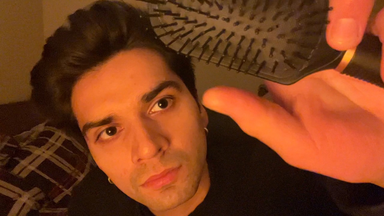 ASMR Brushing Your Hair and Touching Your Face (Personal Attention and Up Close Whispering)