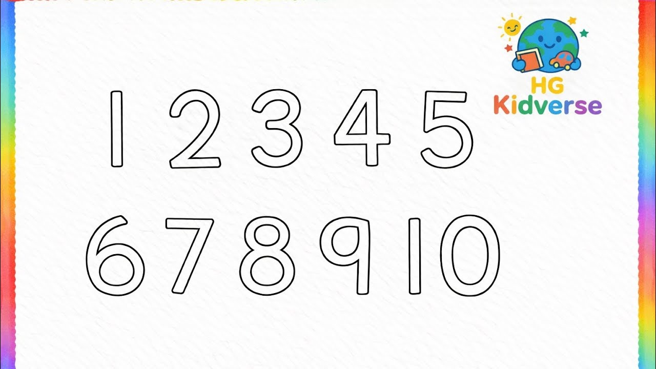 Learn Numbers 1 to 10 for Kids| Learn Numbers with Coloring | Kids Learning Video🌈