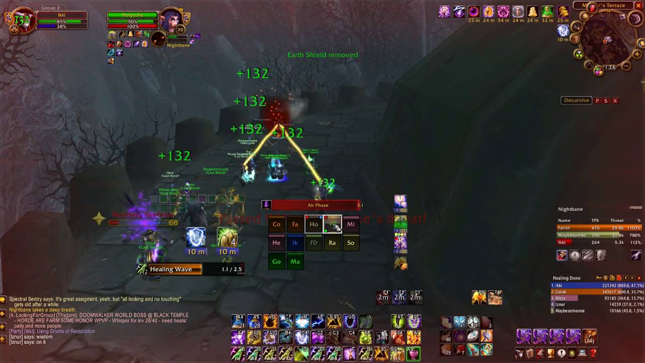 TBC Raid - Nightbane- Resto Shaman Pov - L4G Hellfire
