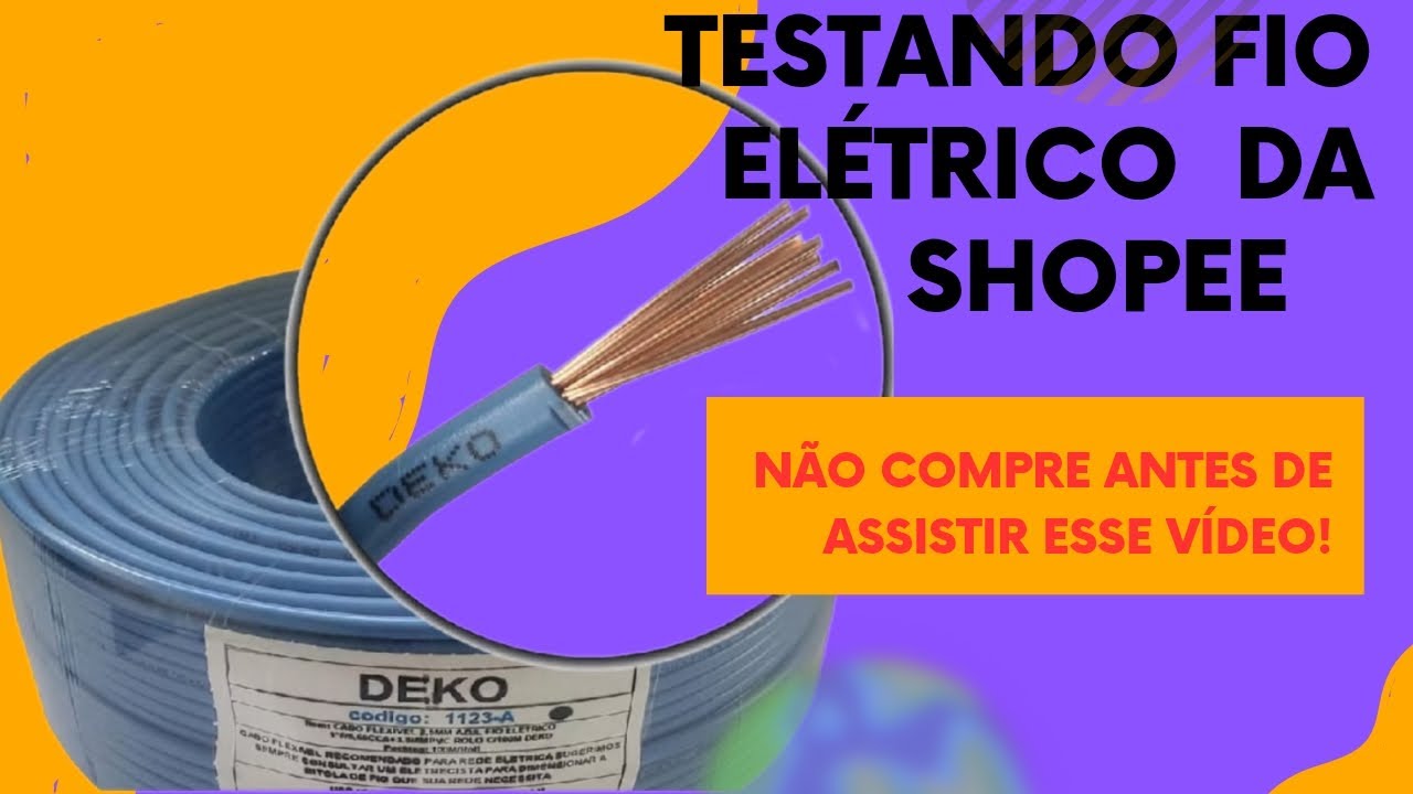 Testando fio elétrico da Shopee. Fio de energia Shopee vale apena? #shorts