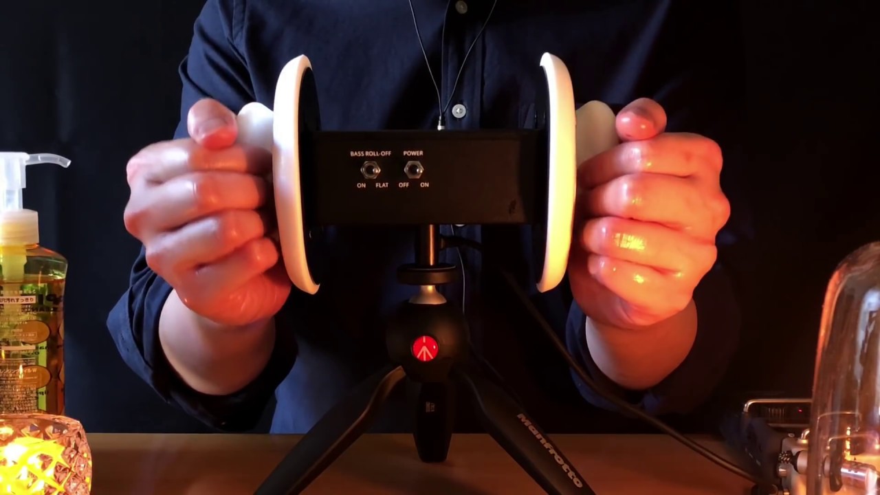 ASMR - 耳を包み込むようにオイルマッサージ - Oil Ear Massage / 3Dio