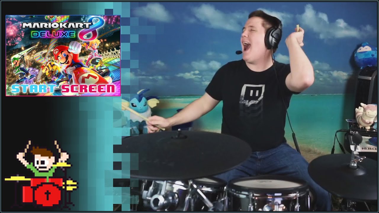 Mario Kart 8 Deluxe Start Screen On Drums!