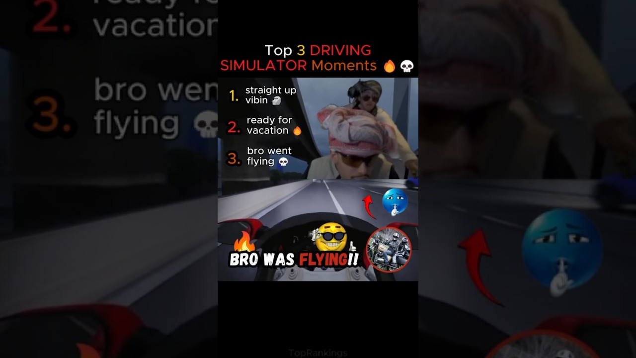 Top 3 DRIVING SIMULATOR Moments🔥💀| Bro Was FLYING!🗿#shorts #funny #drivingsimulator #gaming #moments