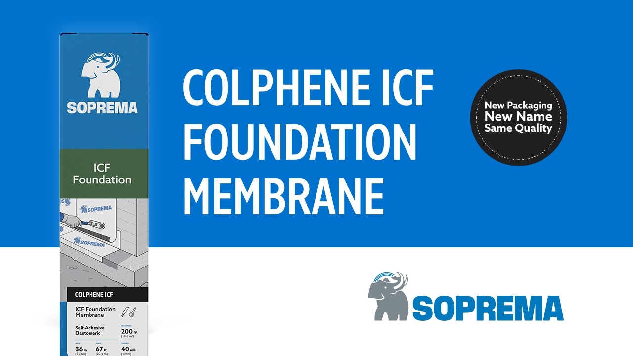 COLPHENE ICF Foundation Membrane: Primerless waterproofing for insulated concrete forms