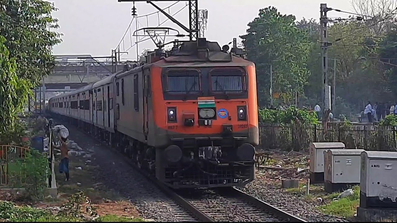 Howrah Malda Town Intercity Express with Amrit Bharat WAP 7 livery 