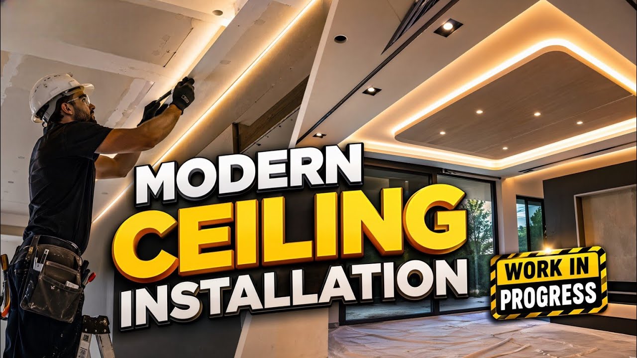 Modern Ceiling Installation – Work in Progress.