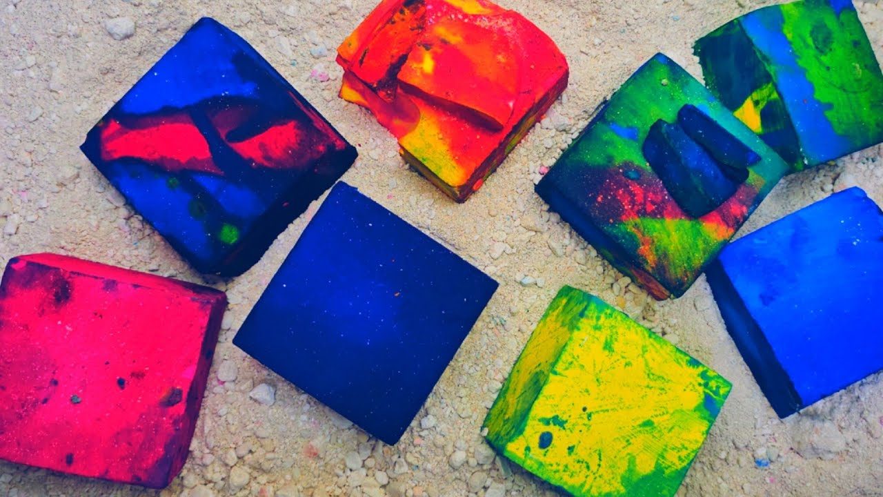 Dyed Chalk Crush !!! Gymchalk ASMR Satisfying Relaxing Sleepaid 😌 😴 👌 