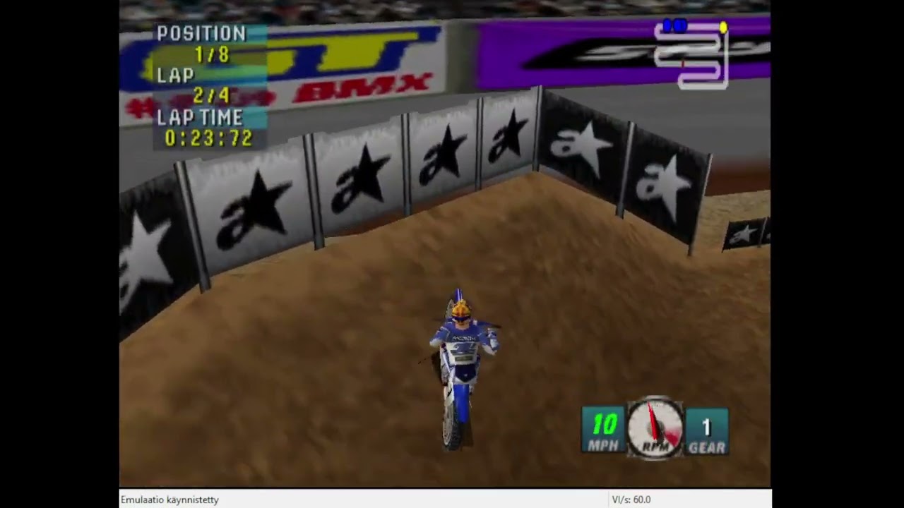 N64, NTSC, Emulated, Jeremy McGrath Supercross 2000, Tempe, Race, 250cc, 