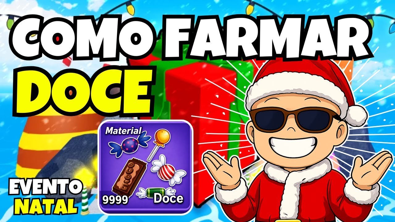 COMO FARMAR DOCES (CANDY) RÁPIDO NO EVENTO DE NATAL! 🎄 (Blox Fruits)