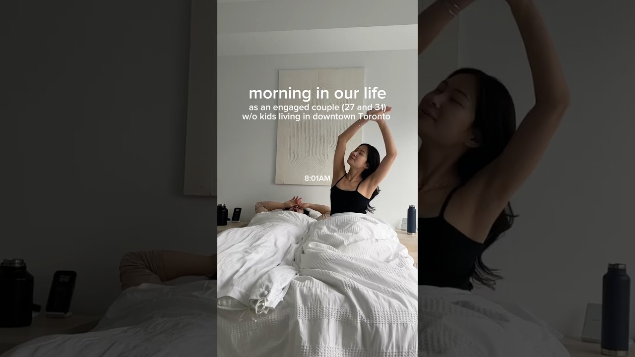couples productive morning routine ✨🎀🤍 #morningroutine #couples