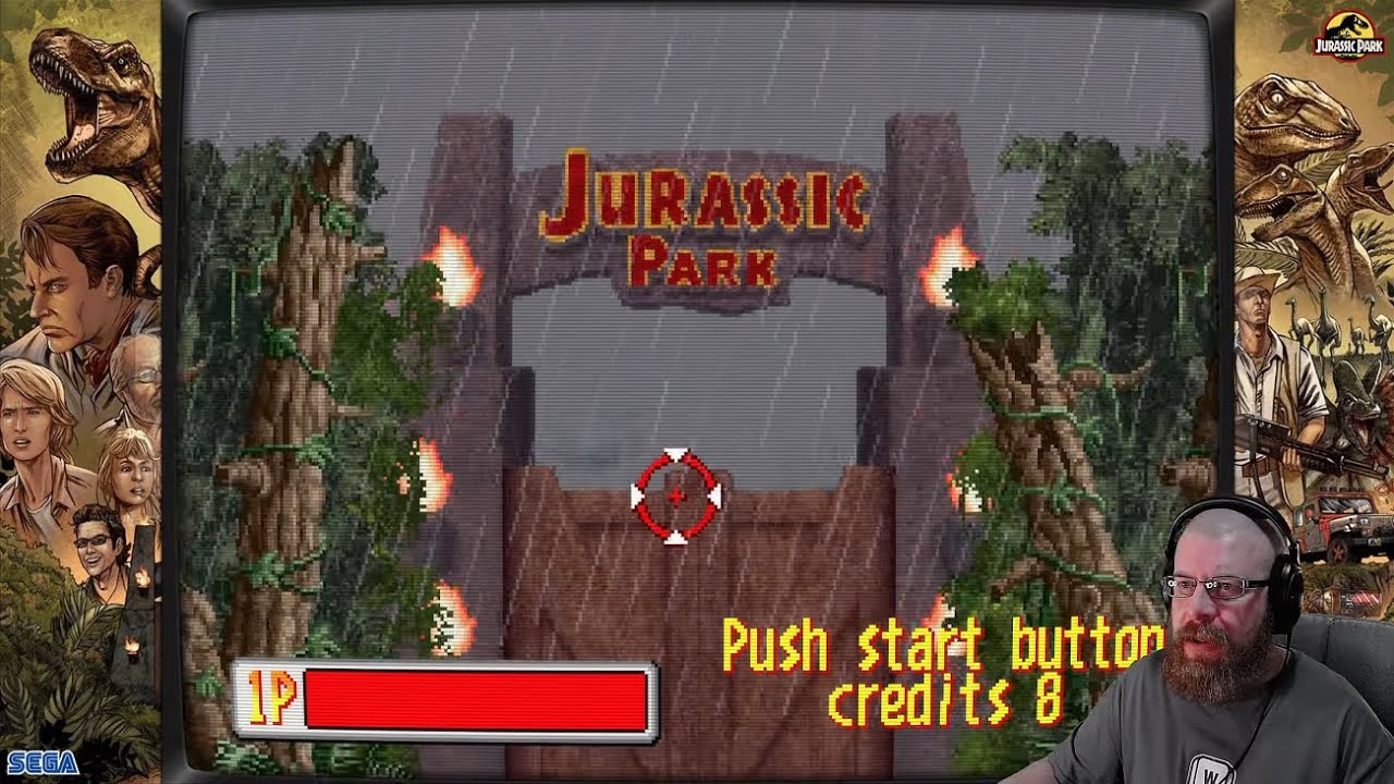 Игра JURASSIC PARK LIGHTGUN! Полная версия игры MAME 1994 года!