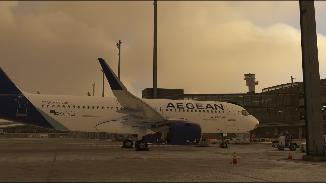 MSFS | Snow Day | Oslo (ENGM) ✈︎ Hannover (EDDV) | A320neo | Aegean Airlines