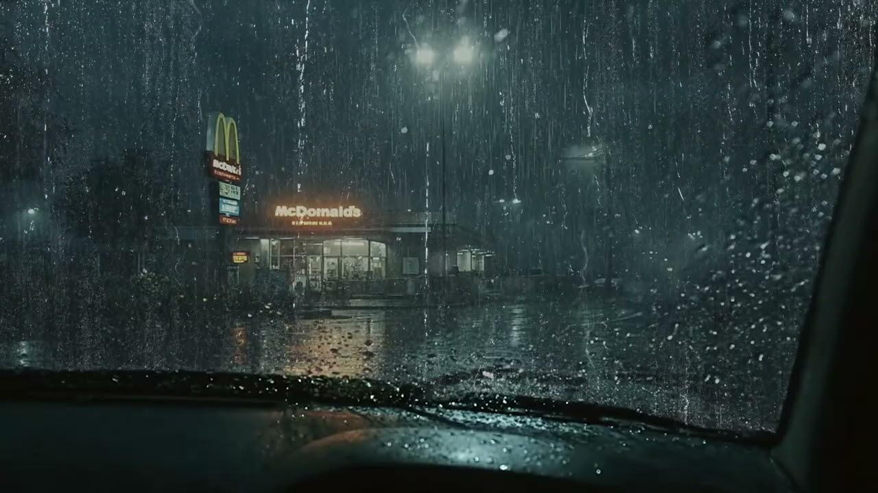 Heavy Rain from a Stationary Car Window - Relaxing Sounds for Insomnia, Studying, Stress Relief