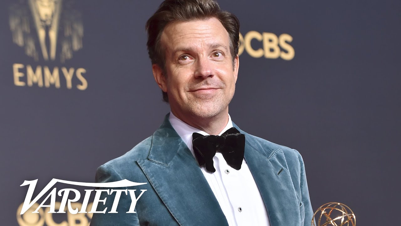 Jason Sudeikis & 'Ted Lasso' Crew Backstage Speech at 2021 Emmy Awards
