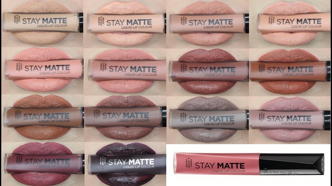 RIMMEL STAY MATTE LIQUID LIP COLOR *NUDES* -  REVIEW & LIP SWATCHES