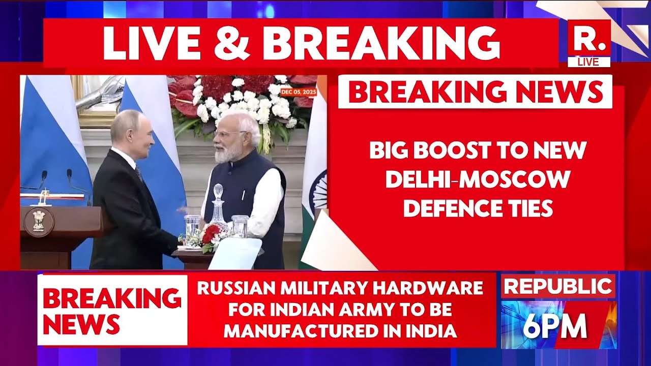 India-Russia Summit Updates: Russian Military Hardware For Indian Army To Be Manufactured in India