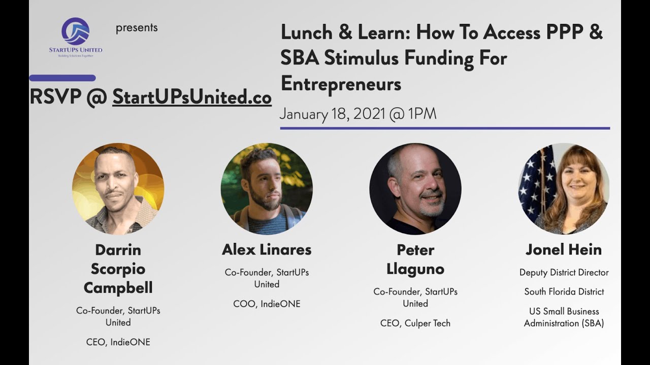 How To Access #PPP & #SBA Stimulus Funding For Entrepreneurs | #EIDL  #COVID 2021 | #StartUPsUnited