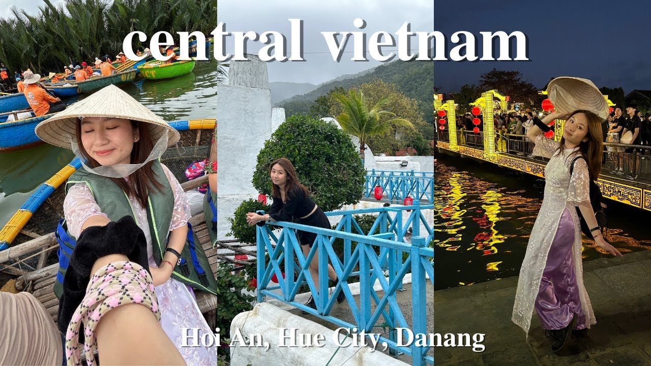 hoi an + danang vlog 🇻🇳 coconut boat ride, santorini cafe | Kelly T.