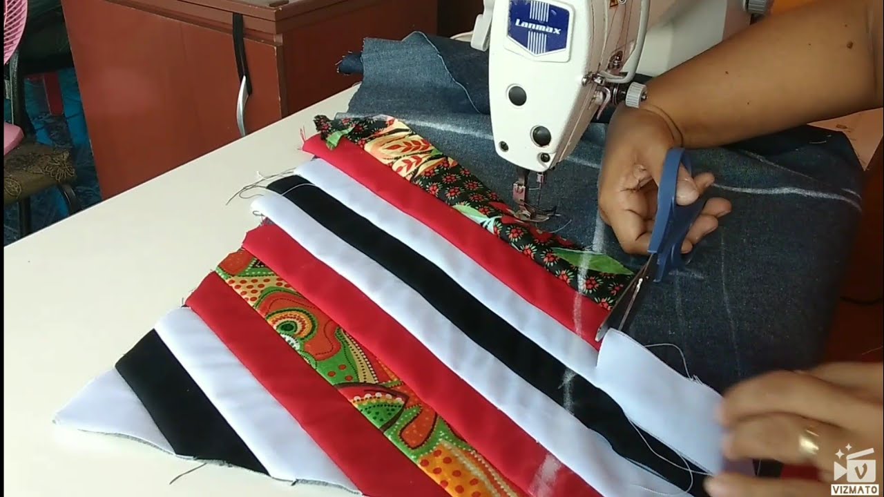 🙋✂️ ENSINANDO TAPETE DE TIRAS PEQUENAS EM 4 PARTES✂️