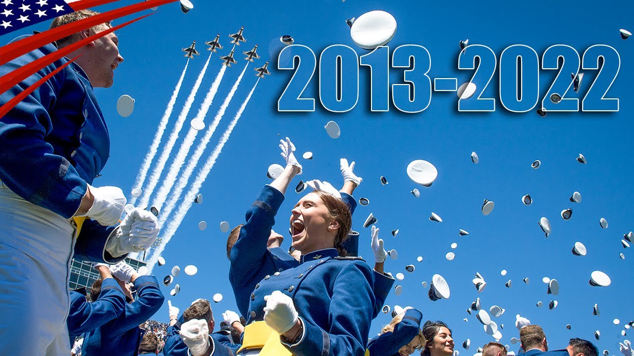 Hat Toss & Flyover in the Past 10 Years - U.S. Air Force Academy Graduation