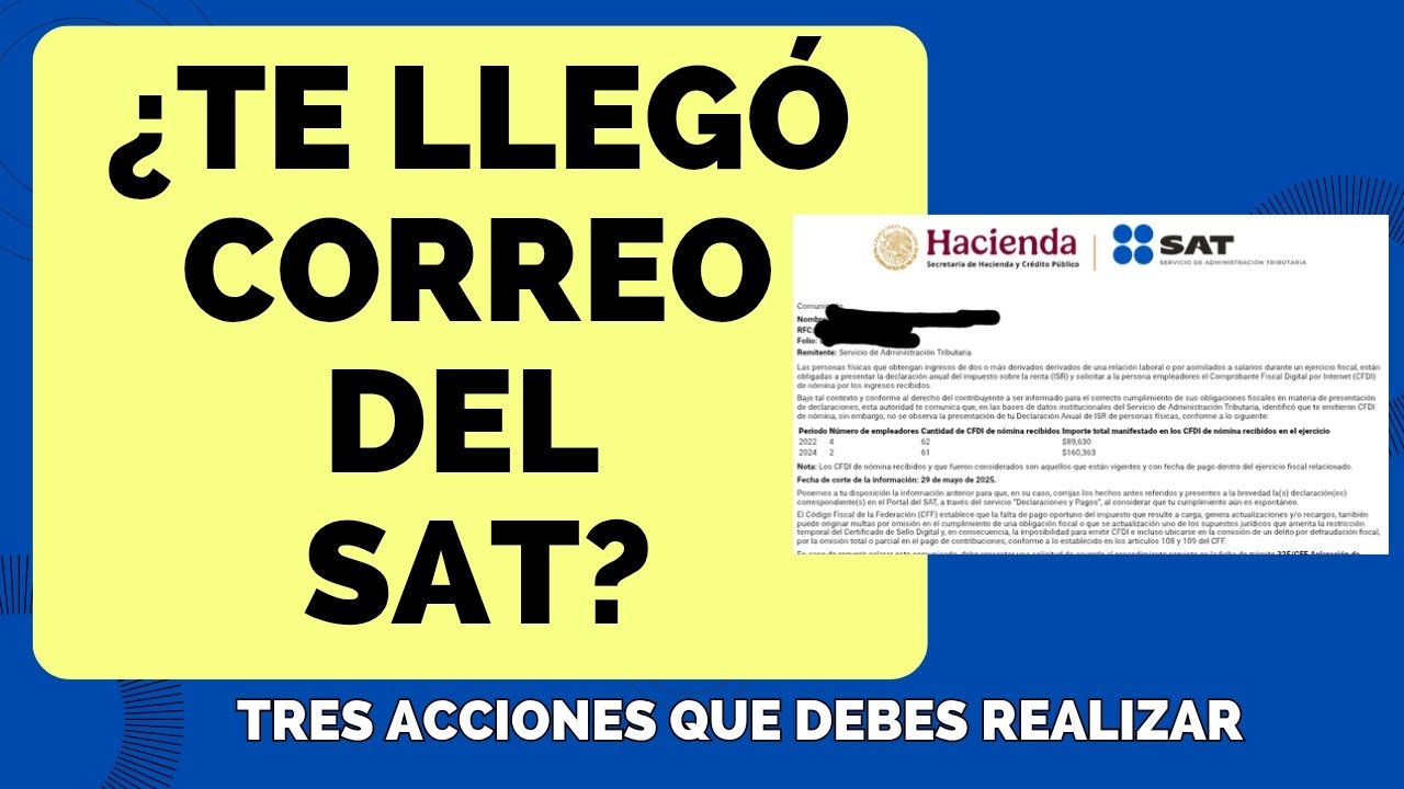 Me llego un correo del sat | Tres acciones que debes realizar en estos casos