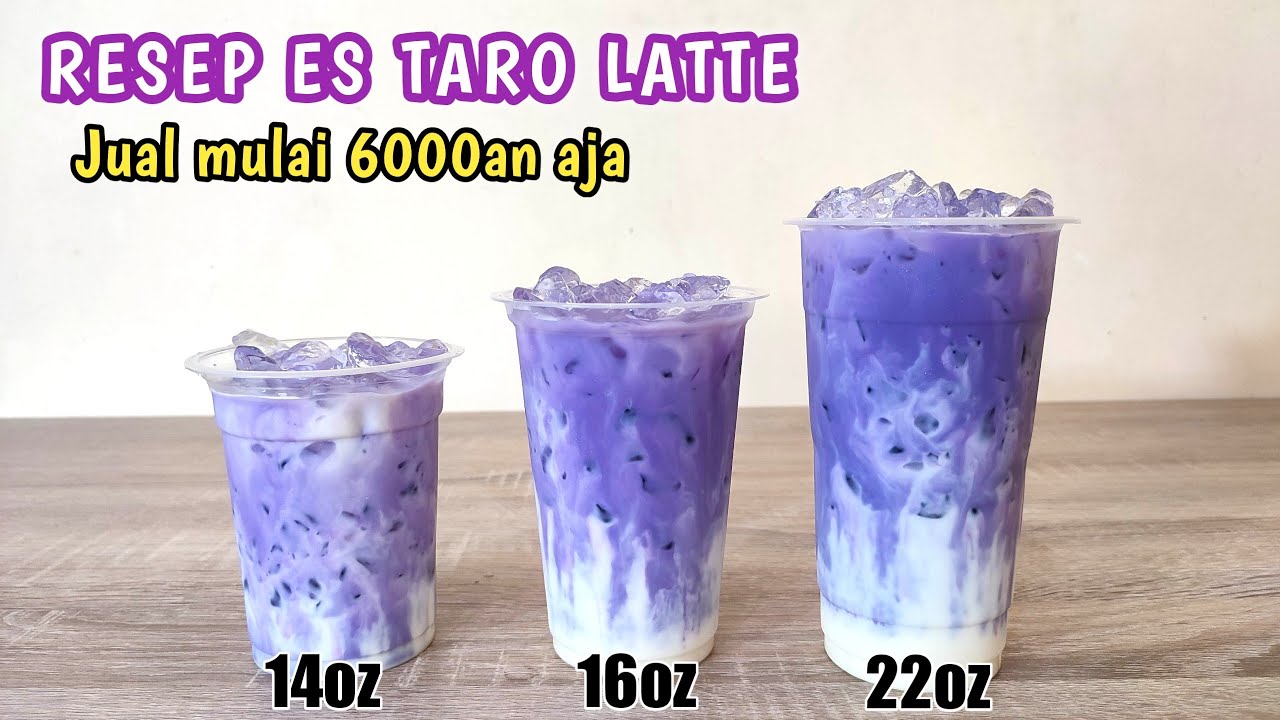 CARA MEMBUAT ES TARO LATTE| Ide jualan minuman kekinian modal kecil