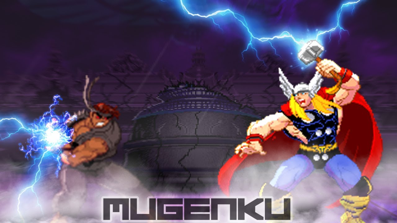 Reu Evil Ryu vs Thor. Street Fighter MUGEN Multiverse
