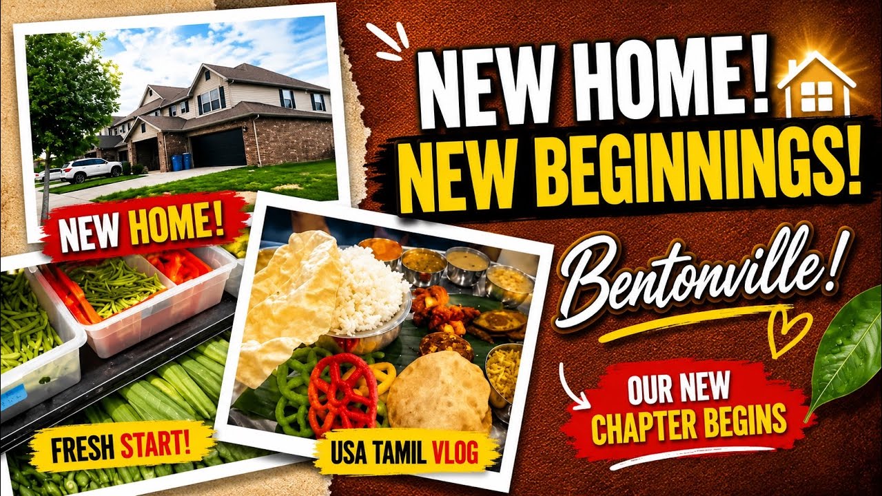 New Home Tour & First Days in Bentonville | USA Tamil Vlog!