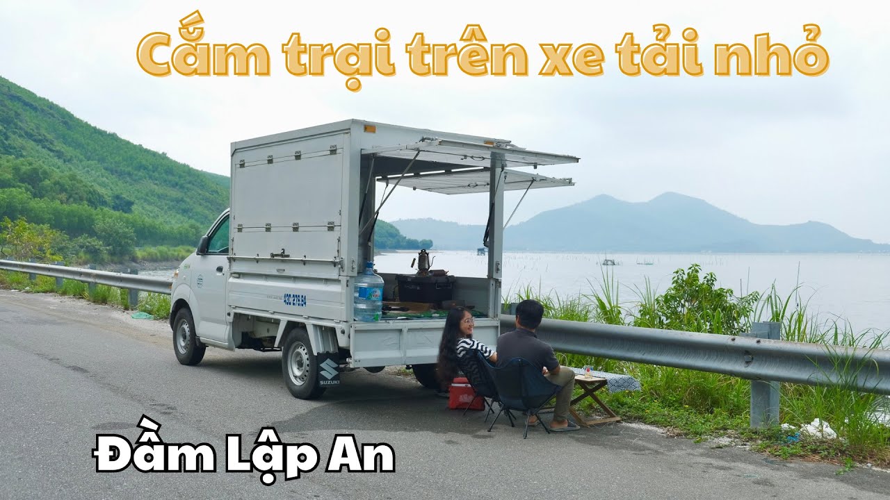 [Mini Truck Camping] Young couple's first relaxing car camping trip by the Lang Co bay