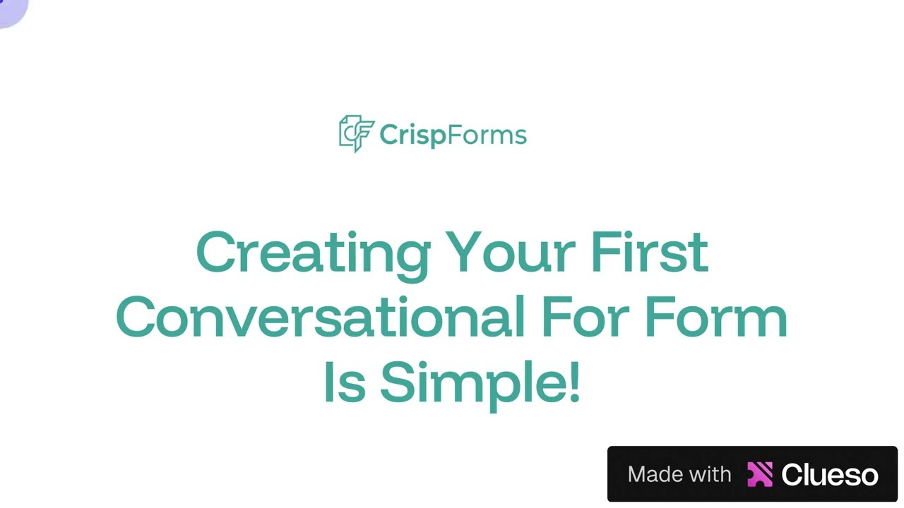 How to make a conversational form for free using Crispforms - The Best Typeform Alternative