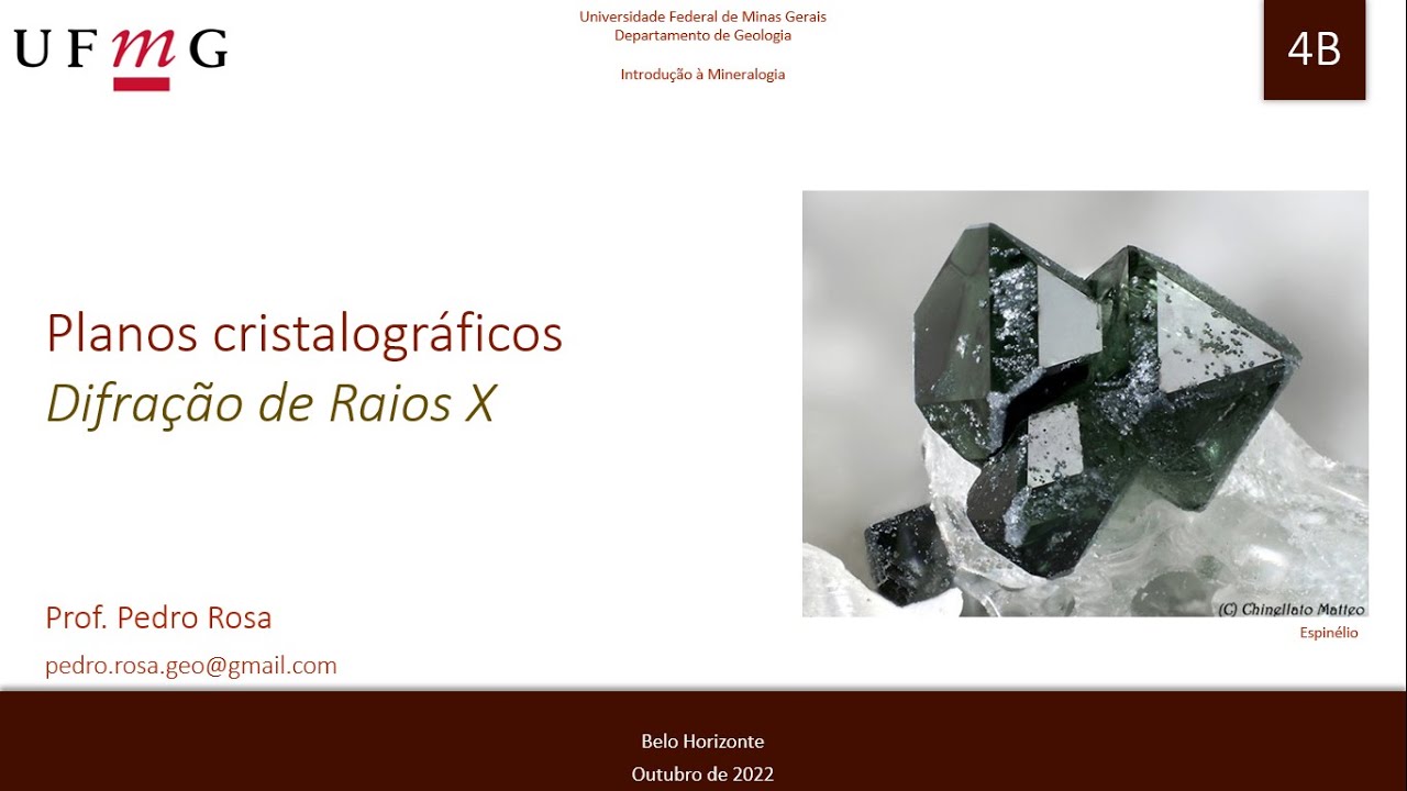 4B  Planos cristalogr&aacute;ficos - Difra&ccedil;&atilde;o de Raios X