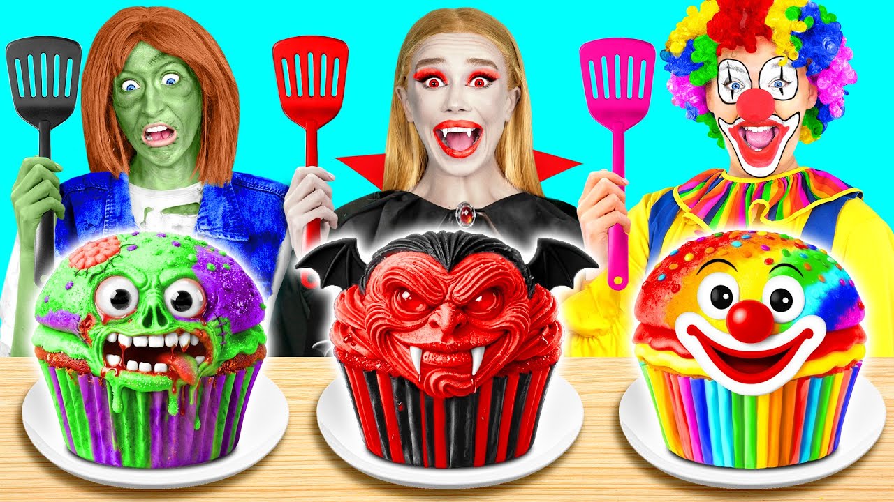 Кулинарный Челлендж: Вампир vs Клоун vs Зомби | Смешные Челленджи от Crazy DO