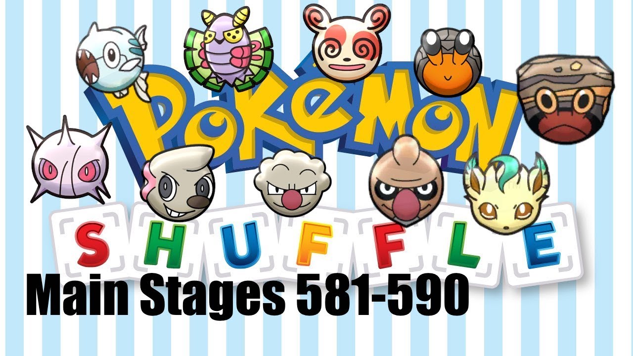 Pokemon Shuffle Main Stages 581-590 Dustox, Conkeldurr, Crustle...
