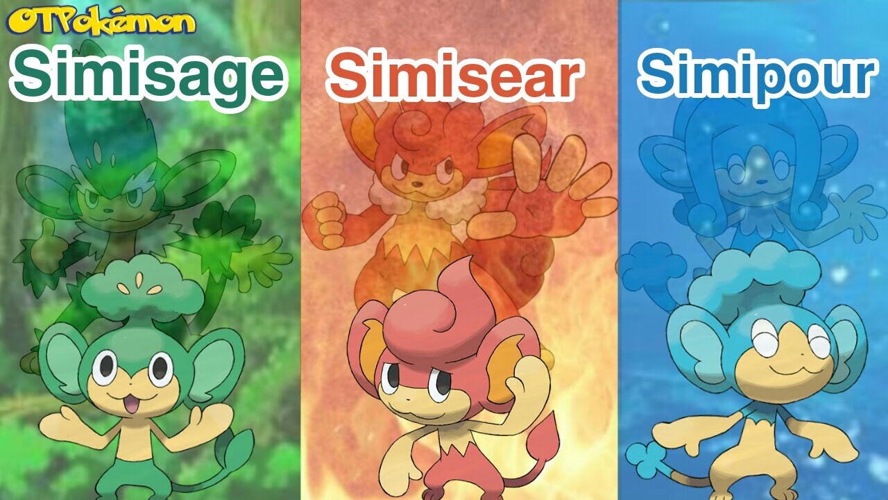 Ot pokemon | #9 Teste pokemon; Simisage, Simisear, Smipour.