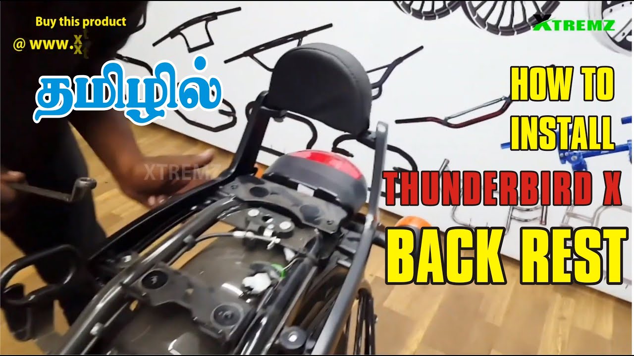 How to install back rest in thunderbird X | Seat Rest For Thunderbird X | RE Seat Stay | 